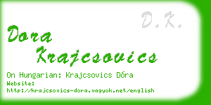 dora krajcsovics business card