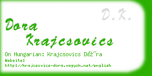 dora krajcsovics business card